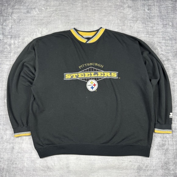 STARTER Other - Pittsburgh Steelers Sweatshirt Mens 2XL Black Vtg 90s Starter Embroidered NFL